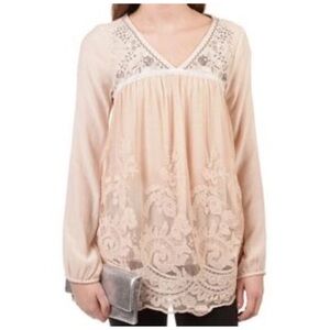 Jolt cream lace blouse